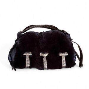 NEW Deadstock Vintage Be & D Brown Fur Bag